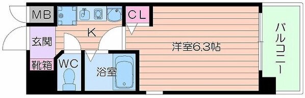 エステムコート四天王寺夕陽丘の物件間取画像